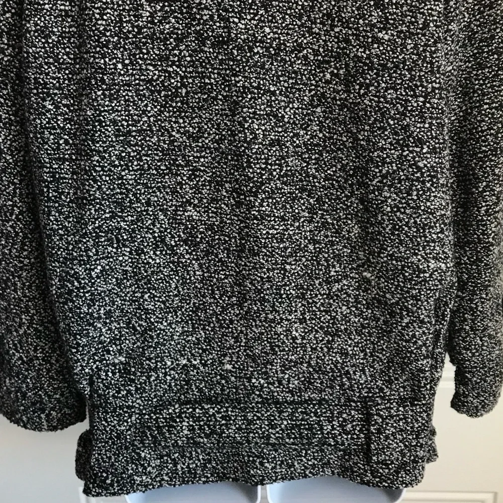 FP Free People Women’s XS Salt & Pepper Knit Hem Tie Cardigan Sweater Jacket EUC